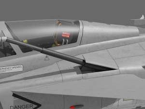 Jas 39d gripen - rigged 3D Модель