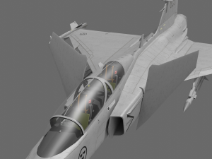 Jas 39d gripen - rigged 3D Модель
