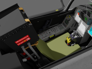 Jas 39d gripen - rigged 3D Модель