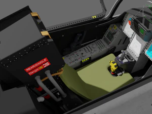 Jas 39d gripen - rigged 3D Model