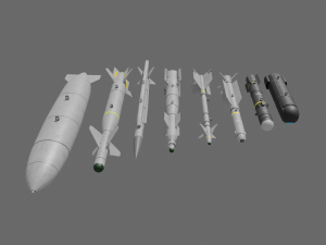 Jas 39d gripen - rigged 3D Модель