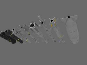 Jas 39d gripen - rigged 3D Model