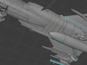 Jas 39d gripen - rigged 3D Модель
