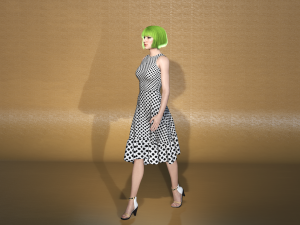 real-time 3d game girl character 1 Modelo 3D