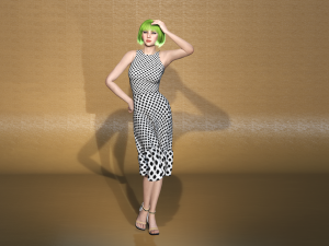 real-time 3d game girl character 1 3D-Modell