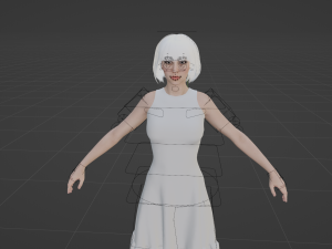 real-time 3d game girl character 1 3D-Modell
