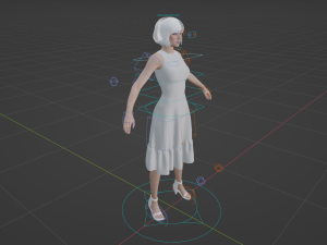 real-time 3d game girl character 1 3D-Modell