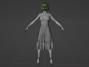 real-time 3d game girl character 1 3D-Modell