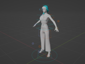 real-time 3d game girl character 2 3D Model