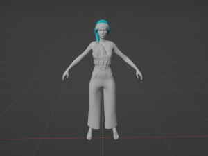 real-time 3d game girl character 2 3D Model