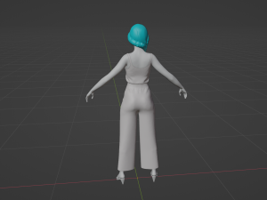 real-time 3d game girl character 2 3D Model