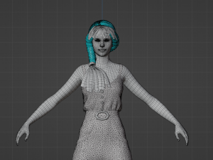 real-time 3d game girl character 2 3D Model