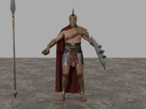 Spartan soldier - 3d game character 3D 모델