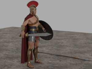 Spartan soldier - 3d game character 3D 모델