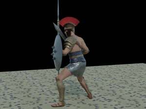 Spartan soldier - 3d game character 3D Model