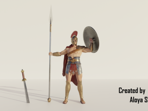 Spartan soldier - 3d game character 3D 모델