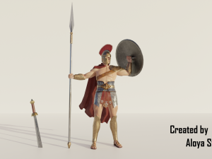 Spartan soldier - 3d game character 3D 모델