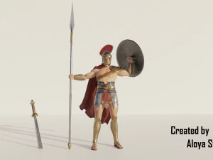 Spartan soldier - 3d game character 3D Model