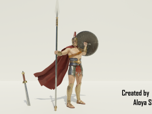 Spartan soldier - 3d game character 3D 모델