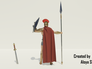 Spartan soldier - 3d game character 3D 모델