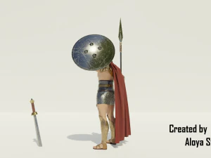 Spartan soldier - 3d game character 3D Model