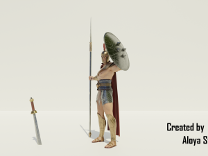 Spartan soldier - 3d game character 3D 모델