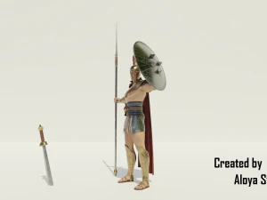 Spartan soldier - 3d game character 3D Model