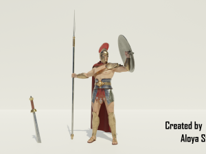 Spartan soldier - 3d game character 3D 모델
