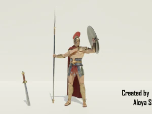 Spartan soldier - 3d game character 3D Model
