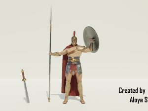 Spartan soldier - 3d game character 3D 모델