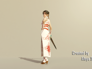 Female warrior - Fantasy 3d game ready character Model 3D