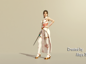 Female warrior - Fantasy 3d game ready character Model 3D
