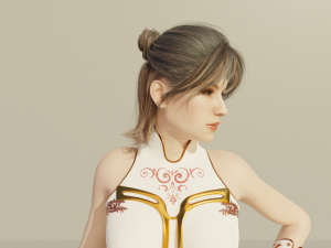 Female warrior - Fantasy 3d game ready character Model 3D