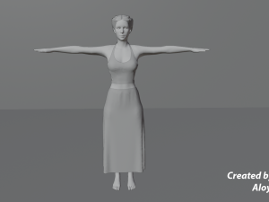 Spartan Female - Realistic game character 3D Model