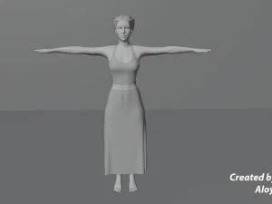 Spartan Female - Realistic game character 3D Model