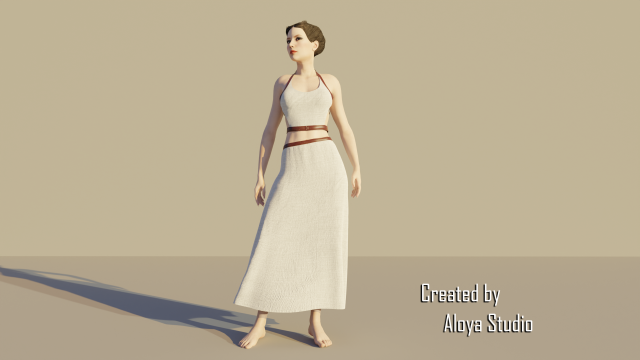 Spartan Female - Realistic game character 3D Model .c4d .max .obj .3ds .fbx .stl .blend 