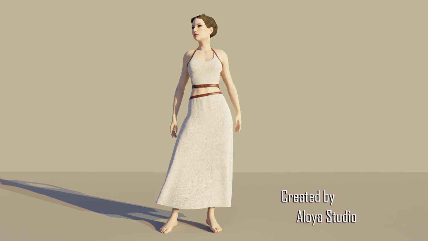 Spartan Female - Realistic game character 3D Model .c4d .max .obj .3ds .fbx .stl .blend 