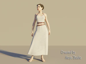 Spartan Female - Personaggio di gioco realistico Modello 3D