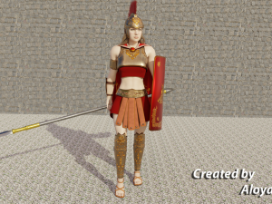 Female Spartan Warrior - Game Ready 3D Character 3D Model