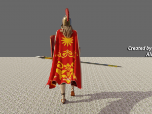 Female Spartan Warrior - Game Ready 3D Character 3D Model