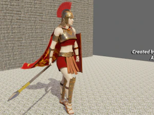 Female Spartan Warrior - Game Ready 3D Character 3D Model