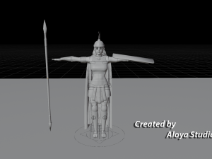 Female Spartan Warrior - Game Ready 3D Character 3D Model