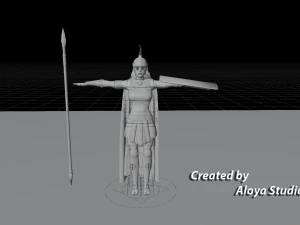 Female Spartan Warrior - Game Ready 3D Character 3D Model