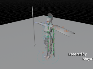 Female Spartan Warrior - Game Ready 3D Character 3D Model