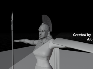 Female Spartan Warrior - Game Ready 3D Character 3D Model