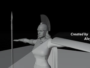 Female Spartan Warrior - Game Ready 3D Character 3D Model
