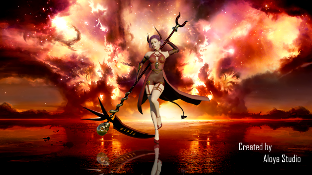 Female Scythe Demon - 3D game ready character 3D Модель .c4d .max .obj .3ds .fbx .stl .blend 