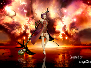 Female Scythe Demon - 3D game ready character 3D Модель
