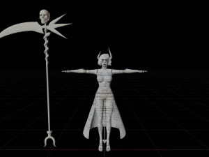 Female Scythe Demon - 3D game ready character 3D Модель