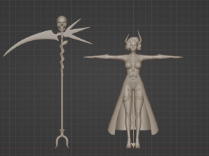 Female Scythe Demon - 3D game ready character 3D Модель